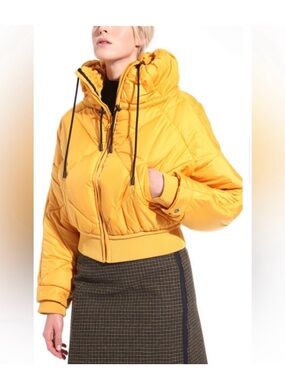 Sportmax MaxMara Label-cut Quilting Hoodie Puffer Jackets Sz:S/M US6 Fall/Winter